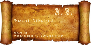 Muzsai Nikolett névjegykártya