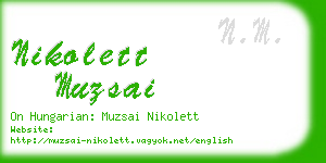 nikolett muzsai business card